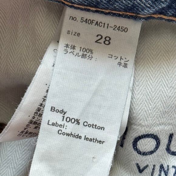 Moussy Vintage Plymouth Straight Blue High Rise Distressed Jeans Women's Size 28 - Picture 13 of 13